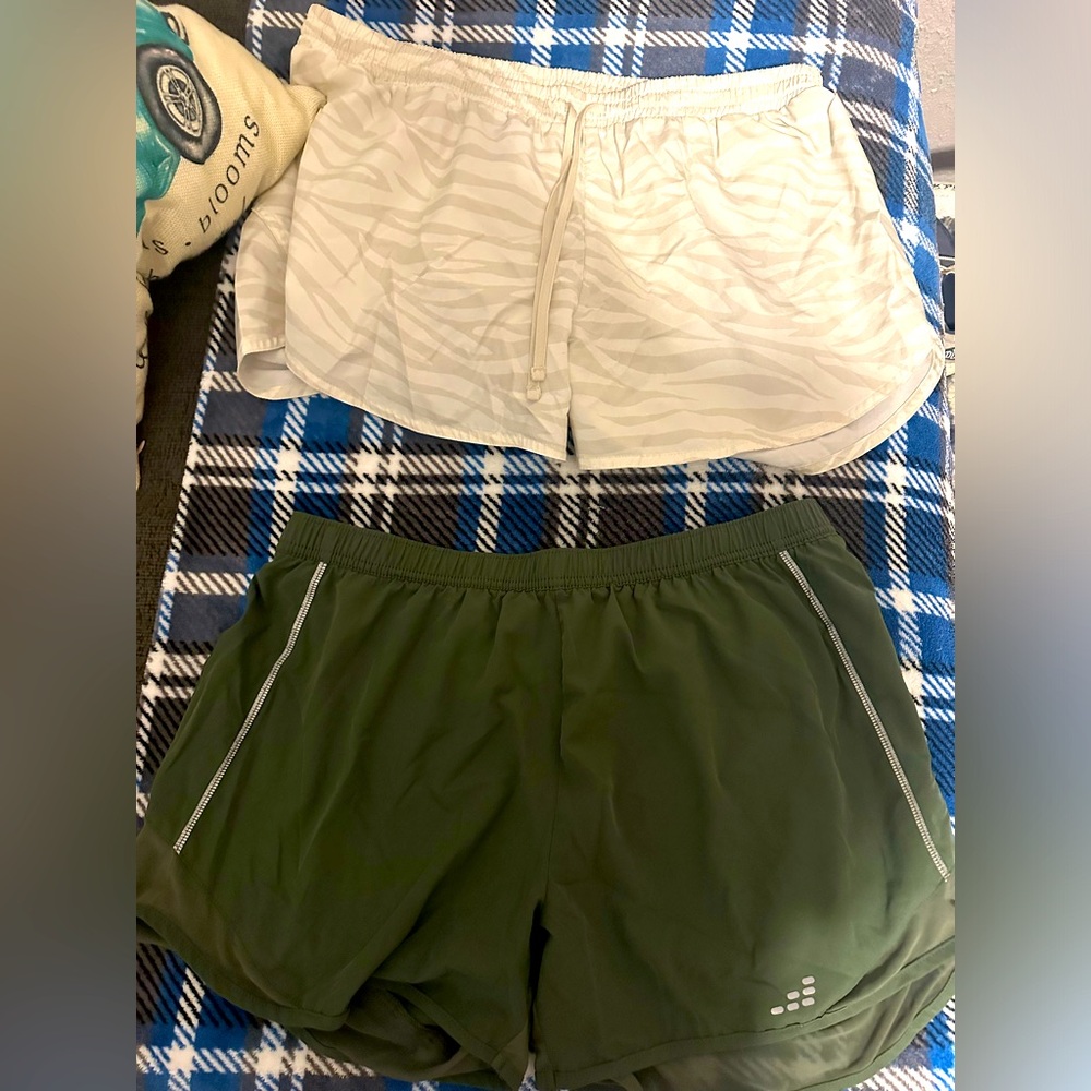 2 pairs of athletic shorts + 2 pairs of pj shorts.